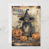 Shadows & Shrieks - Een Halloween-schreeuwscène Feestdagenkaart (Voorkant)