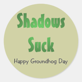 Shadows Suck Ronde Sticker