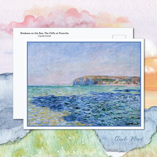 Shadows Zee Cliffs Pourville Claude Monet Briefkaa Briefkaart