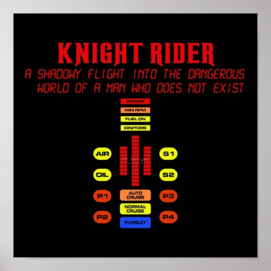 Shadowy Flight KITT Knight Rider Poster (Voorkant)