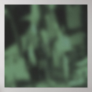 Shadowy Green New York City Rush Hour Poster