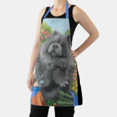 SHADY Blue Chow All-Over Print Schort (Insitu)