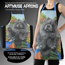 SHADY Blue Chow All-Over Print Schort