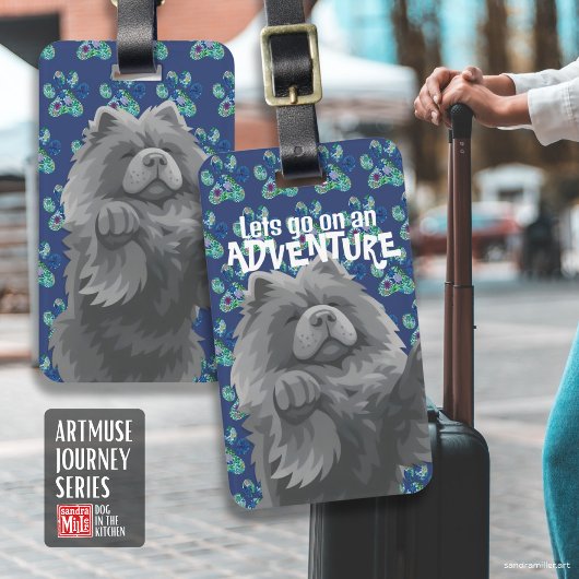 SHADY Blue Chow • ArtMuse Journey Serie Bagagelabel