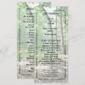 Shady Bossen Wedding Programme Programmakaart (Voorkant / Achterkant)