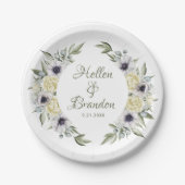 Shady-Chic Flowers Wreated Lijst Papieren Bordje (Voorkant)