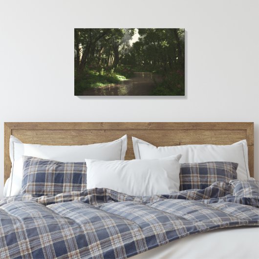 Shady Creek Canvas afdrukken (Insitu (Slaapkamer))