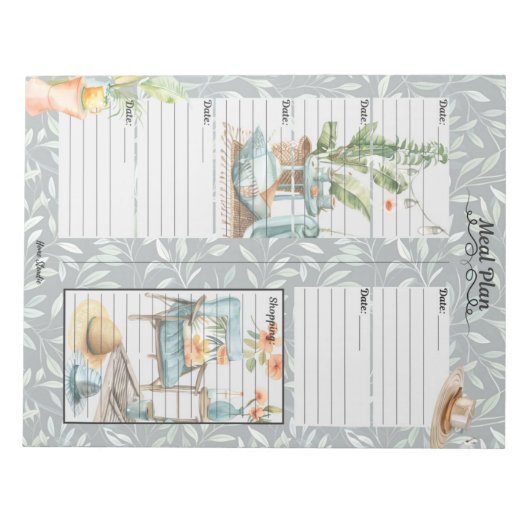 Shady Lady 7-daagse maaltijdplanner Notitieblok (Voorkant)