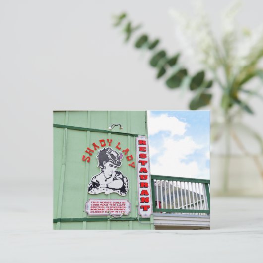 Shady Lady Restaurant Briefkaart (Staand voorkant)