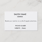 Shady Loyalty-kaart Klantenkaartje (Achterkant)