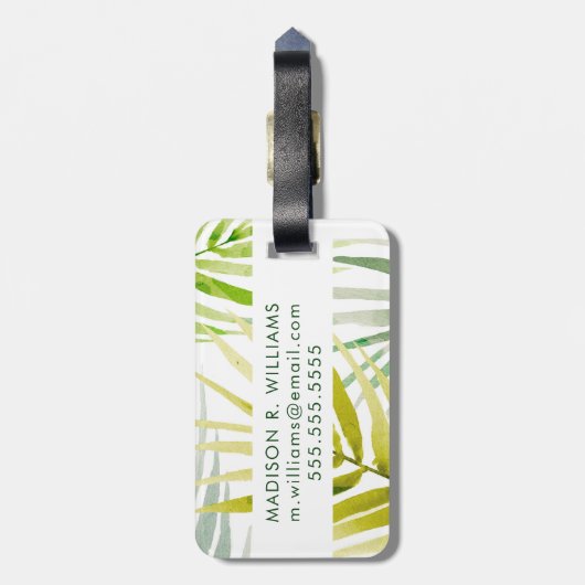 Shady Palms Bagagelabel (Achterkant verticaal)