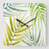 Shady Palms Vierkante Klok (Voorkant)