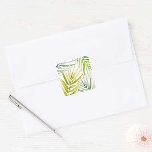 Shady Palms Vierkante Sticker (Envelop)