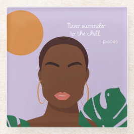 Shady Pisces Quotes Glazen Onderzetter