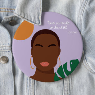 Shady Pisces Quotes Ronde Button 6,0 Cm