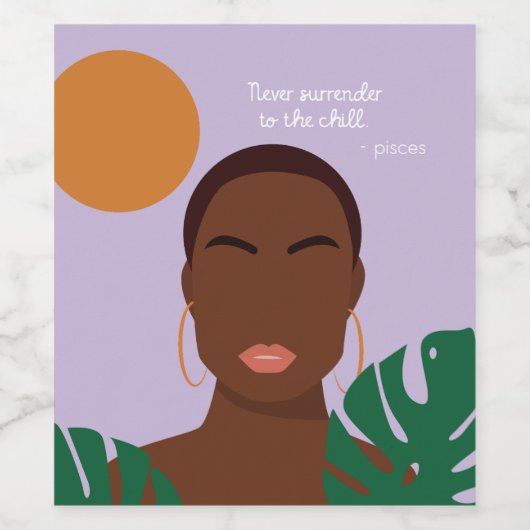 Shady Pisces Quotes Wijn Etiket (Enkel label)