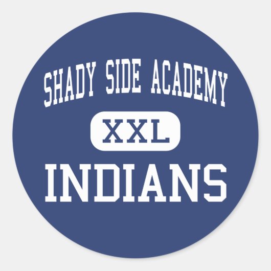 Shady Side Academy Indianen Midden Pittsburgh Ronde Sticker (Voorkant)