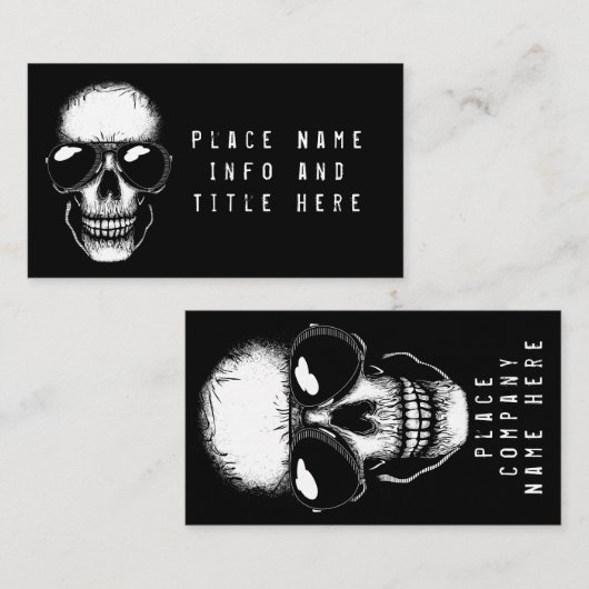 Shady Skull Visitekaartje (Voorkant / Achterkant)