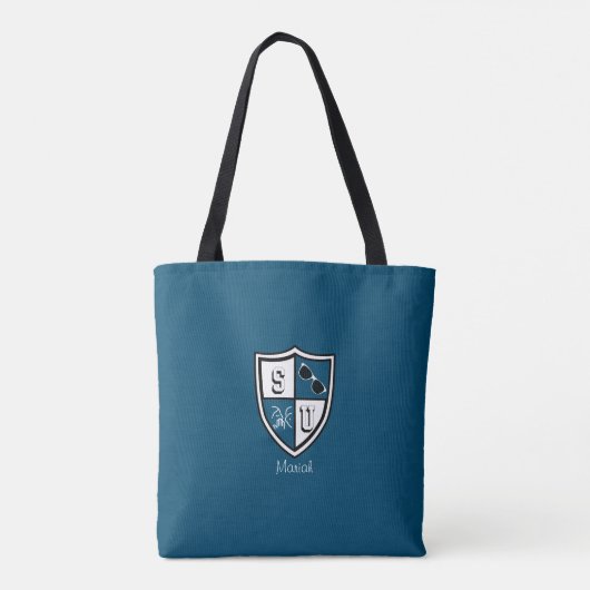 Shady University Alum afstudeerder gepersonaliseer Tote Bag (Achterkant)