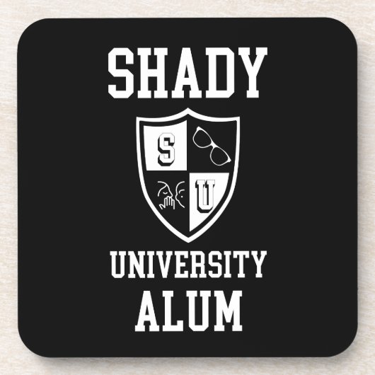 Shady University Alum gossip afstudeerder grappig Bier Onderzetter (Voorkant)