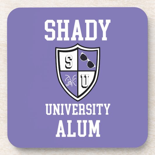 Shady University Alum gossip afstudeerder grappige Bier Onderzetter (Voorkant)