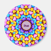 SHAE ~ Gepersonaliseerd paaspatroon fractal ~ Magneet (Voorkant)