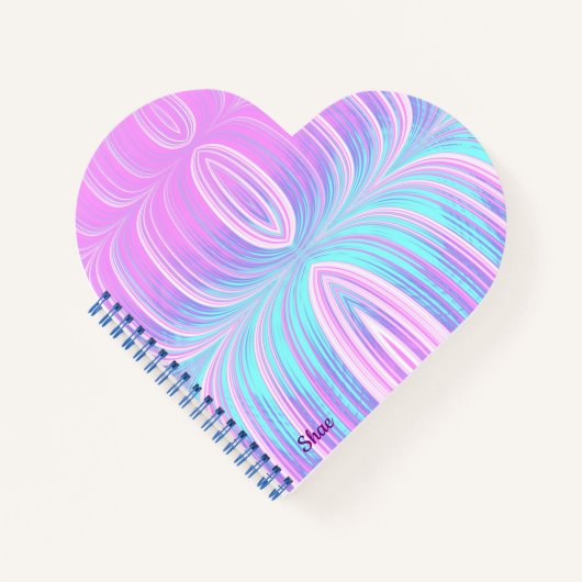 SHAE ~ Pastel Aqua en Roze ~ Notitieboek (Voorkant)