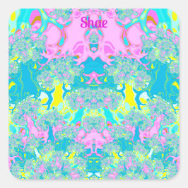 SHAE ~ PASTEL PERFECTION ~ VIERKANTE STICKER