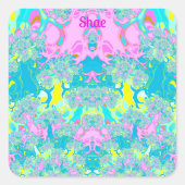 SHAE ~ PASTEL PERFECTION ~ VIERKANTE STICKER (Voorkant)