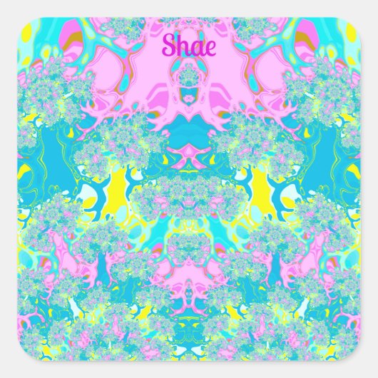 SHAE ~ PASTEL PERFECTION ~ VIERKANTE STICKER (Voorkant)