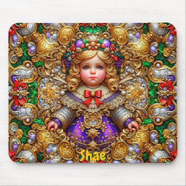 SHAE ~ Vintage kerstpop ~ Mousepad Muismat