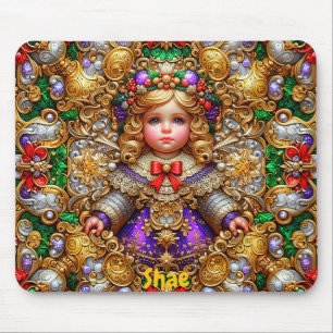 SHAE ~ Vintage kerstpop ~ Mousepad Muismat