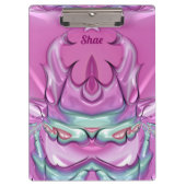 SHAE ~WOW! VREEMD! Roze Grijs Wit en Cerise Klembord (Voorkant)