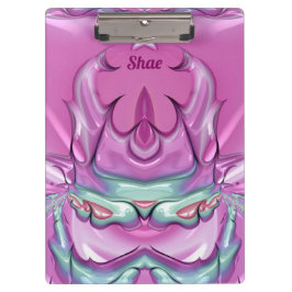 SHAE ~WOW! VREEMD! Roze Grijs Wit en Cerise Klembord