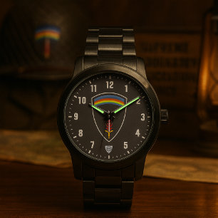 SHAEF Veteranen Tribute Zwart RVS Horloge