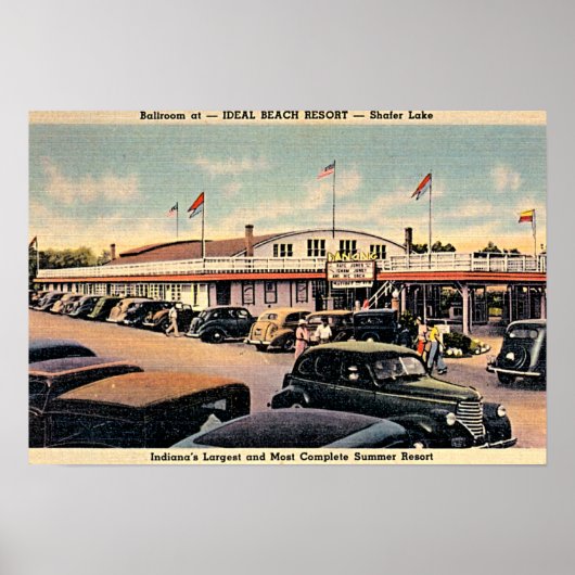 Shafer Lake, Indiana Ideal Beach Resort Poster (Voorkant)