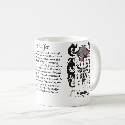 Shaffer Family Coat of Arms mok (Voorkant rechts)