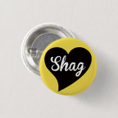 Shag Black Heart Bumblebee Ronde Button 3,2 Cm (Voorkant /achterkant)