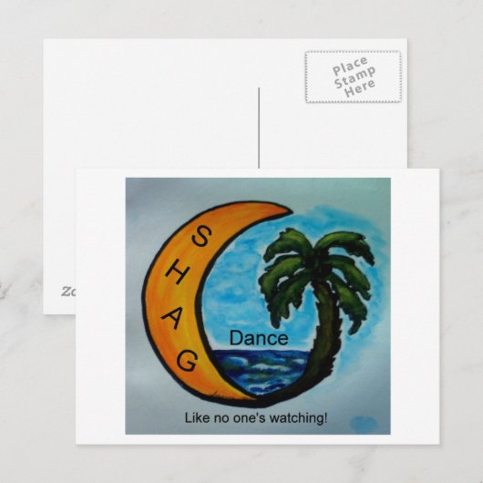 SHAG DANCE BRIEFKAART (Voorkant / Achterkant)