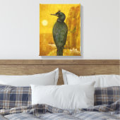 Shag en gouden zeegezicht Canvas Print (Insitu (Slaapkamer))