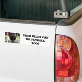 Shag Piles kan ook Flyball doen Bumpersticker (Op Truck)