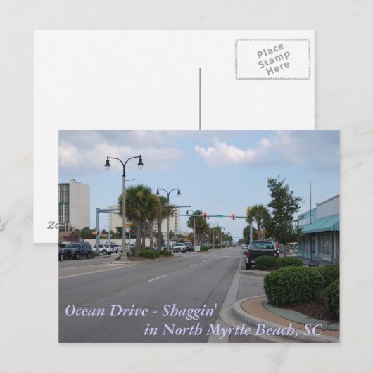 Shaggin on Ocean Drive Briefkaart (Voorkant / Achterkant)