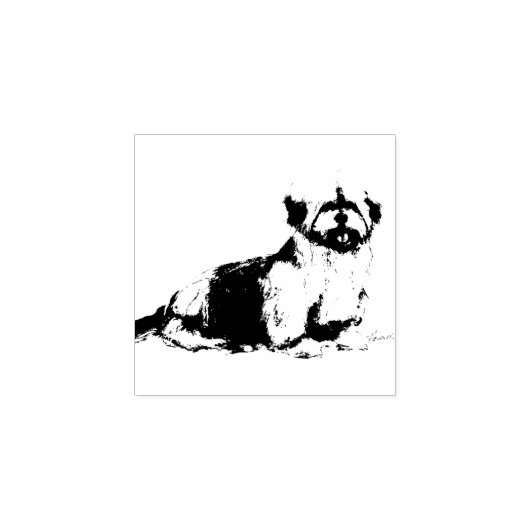 Shaggy Dog Stamp Rubberstempel (Afrduk)