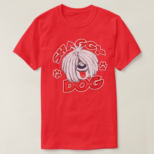 Shaggy Dog White T-shirt (Design voorkant)