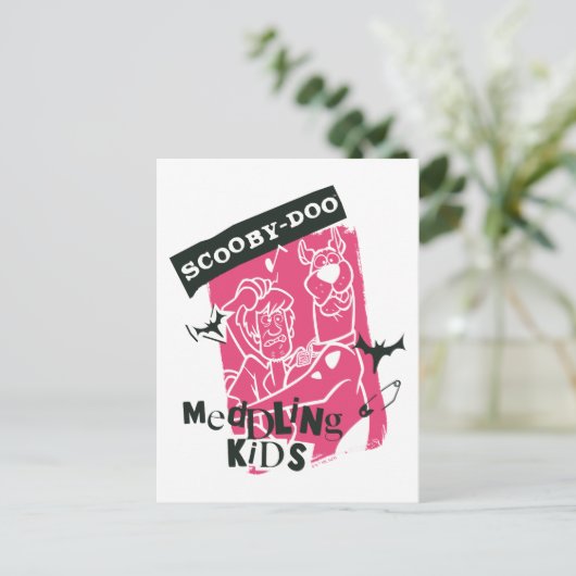Shaggy en Scooby-Doo bemoeien Kinder Punk schets Briefkaart (Staand voorkant)