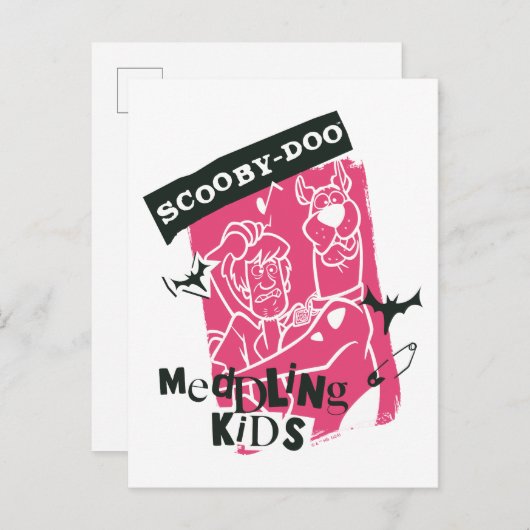 Shaggy en Scooby-Doo bemoeien Kinder Punk schets Briefkaart (Voorkant / Achterkant)