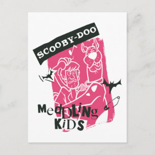 Shaggy en Scooby-Doo bemoeien Kinder Punk schets Briefkaart