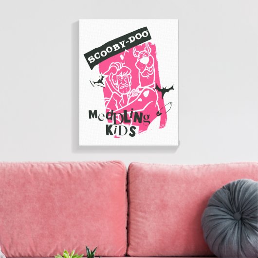 Shaggy en Scooby-Doo bemoeien Kinder Punk schets Canvas Afdruk (Insitu (Woonkamer))