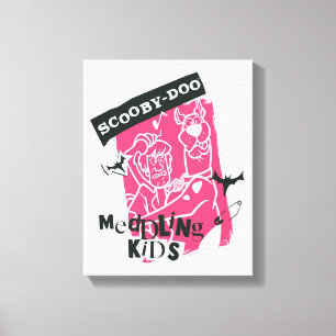 Shaggy en Scooby-Doo bemoeien Kinder Punk schets Canvas Afdruk