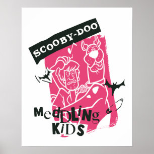 Shaggy en Scooby-Doo bemoeien Kinder Punk schets Poster